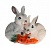 Копилка  "Два зайца с морковкой" 25х18 см