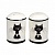 "Чёрный кот"набор д/соли и перца 4,7*6,6см MILLIMI керам.(1)